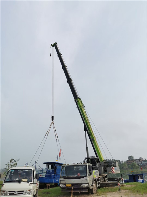 天元区桥梁建设吊装案例
